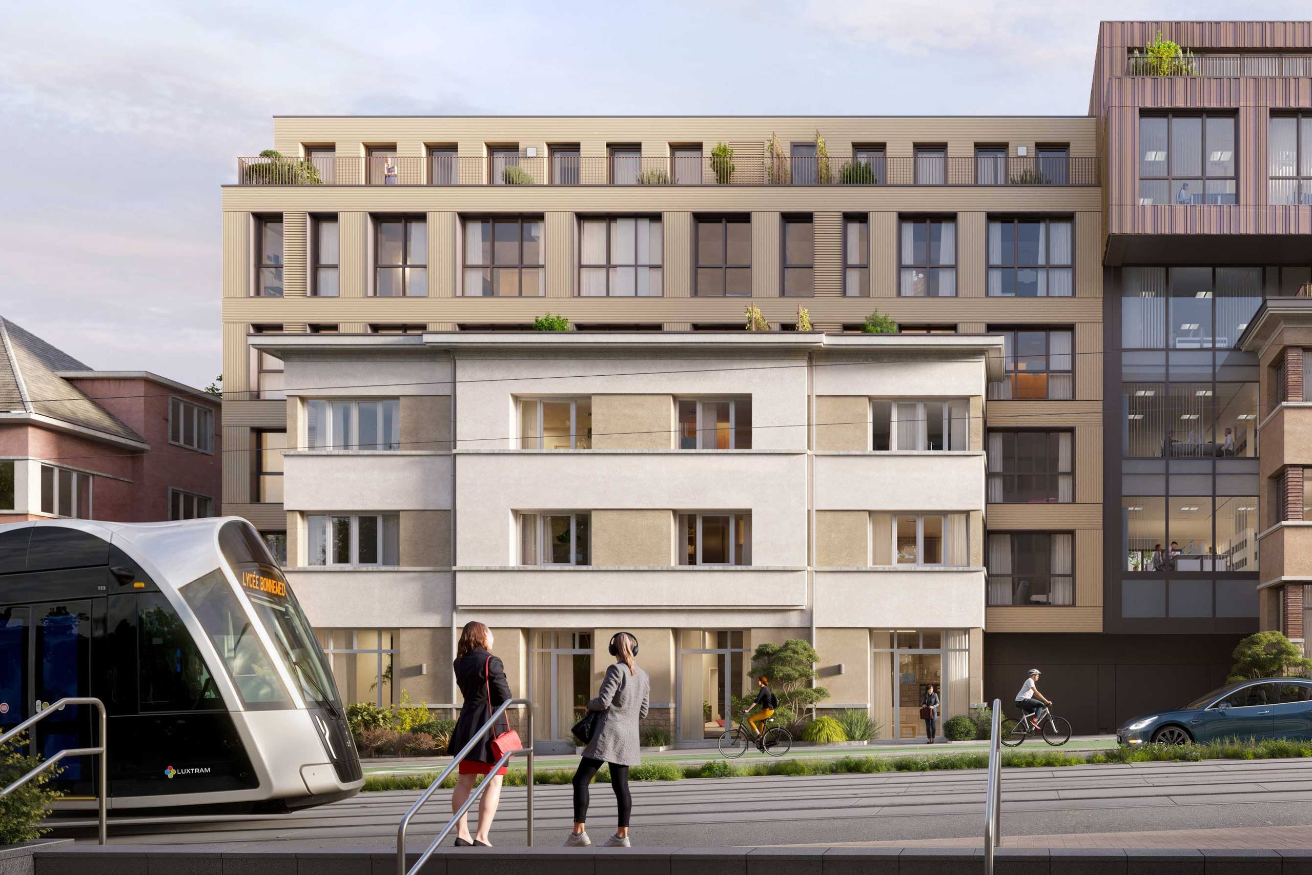 The Heights building, Route d’Arlon elevation
