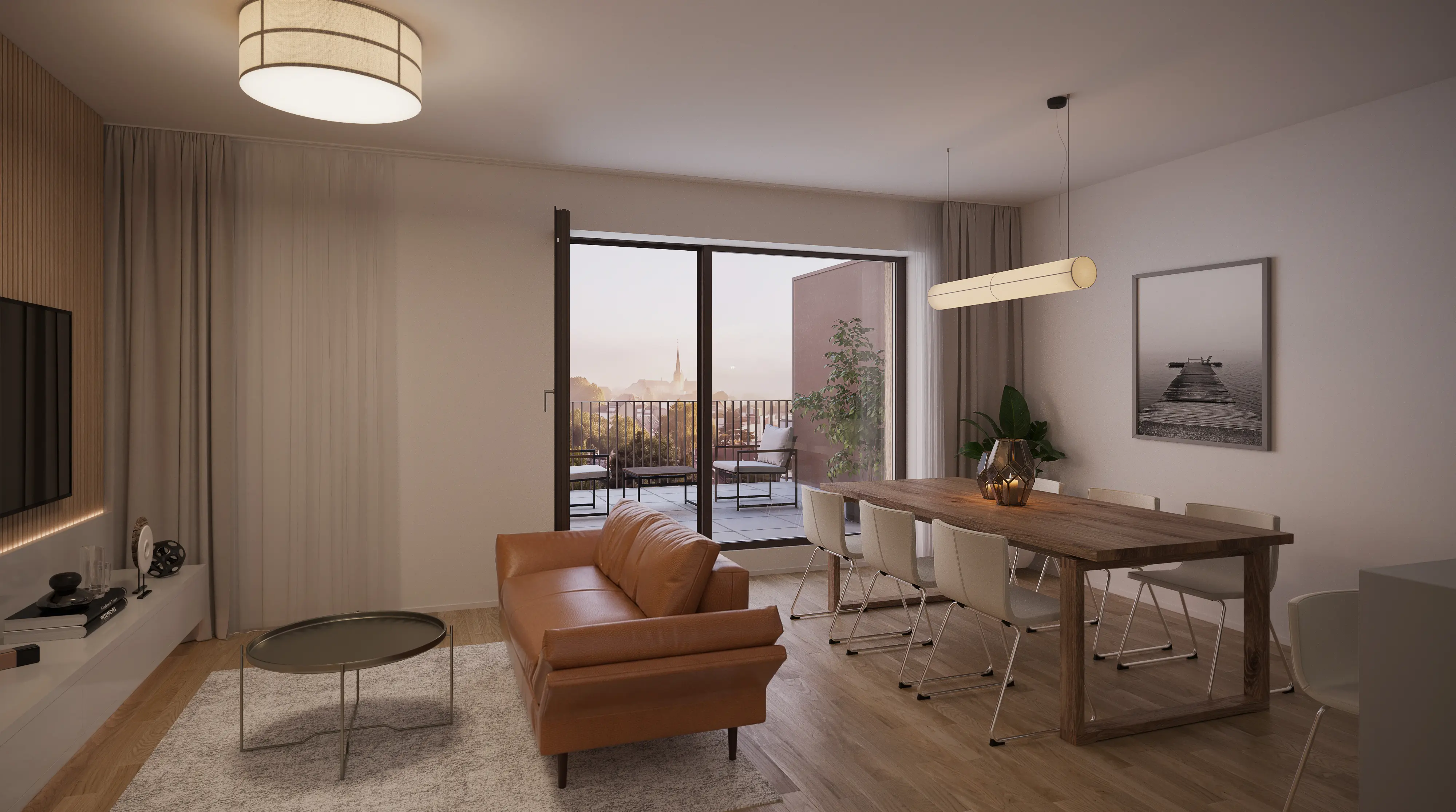 Rise and Heights — dining room opening onto the balcony